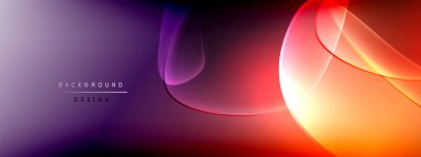 Vektör soyut arkaplan - sıvı kabarcıklar, gölgeler ve ışık efektleri ile sıvı gradyan şekiller. Metin için parlak tasarım şablonu