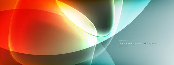 Fondo abstracto vectorial - formas de burbuja líquida en gradiente fluido con sombras y efectos de luz. Plantilla de diseño brillante para texto — Archivo Imágenes Vectoriales