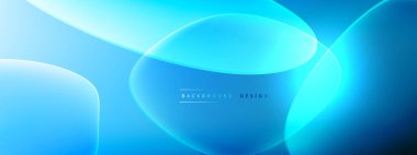 Vektör soyut arkaplan - sıvı kabarcıklar, gölgeler ve ışık efektleri ile sıvı gradyan şekiller. Metin için parlak tasarım şablonu