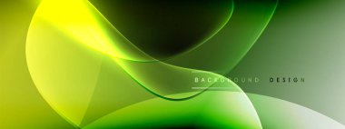 Vektör soyut arkaplan - sıvı kabarcıklar, gölgeler ve ışık efektleri ile sıvı gradyan şekiller. Metin için parlak tasarım şablonu