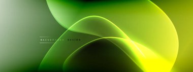 Vektör soyut arkaplan - sıvı kabarcıklar, gölgeler ve ışık efektleri ile sıvı gradyan şekiller. Metin için parlak tasarım şablonu