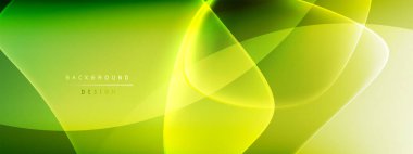 Vektör soyut arkaplan - sıvı kabarcıklar, gölgeler ve ışık efektleri ile sıvı gradyan şekiller. Metin için parlak tasarım şablonu