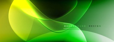 Vektör soyut arkaplan - sıvı kabarcıklar, gölgeler ve ışık efektleri ile sıvı gradyan şekiller. Metin için parlak tasarım şablonu