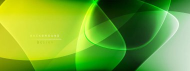 Vektör soyut arkaplan - sıvı kabarcıklar, gölgeler ve ışık efektleri ile sıvı gradyan şekiller. Metin için parlak tasarım şablonu