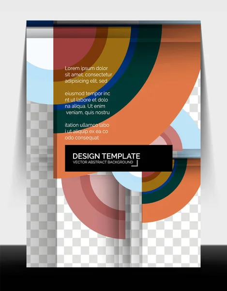 Cirkel ontwerp a4 flyer print template, jaarverslag ontwerp — Stockvector