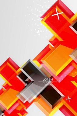 Metal ok şeklindeki arka plan. Duvar kağıdı, bayrak, arkaplan, kart, kitap illüstrasyonu, iniş sayfası için 3d efektli soyut geometrik arkaplan