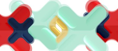 Parlak renkli plastik stil çapraz kompozisyonu, x şekli tasarımı, tekno geometrik modern soyut arkaplan. Moda soyut yerleşim şablonu