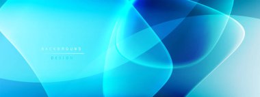 Vektör soyut arkaplan - sıvı kabarcıklar, gölgeler ve ışık efektleri ile sıvı gradyan şekiller. Metin için parlak tasarım şablonu