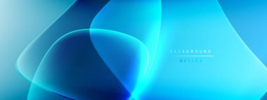 Vektör soyut arkaplan - sıvı kabarcıklar, gölgeler ve ışık efektleri ile sıvı gradyan şekiller. Metin için parlak tasarım şablonu