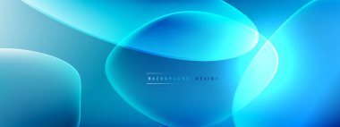 Vektör soyut arkaplan - sıvı kabarcıklar, gölgeler ve ışık efektleri ile sıvı gradyan şekiller. Metin için parlak tasarım şablonu