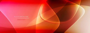 Vektör soyut arkaplan - sıvı kabarcıklar, gölgeler ve ışık efektleri ile sıvı gradyan şekiller. Metin için parlak tasarım şablonu