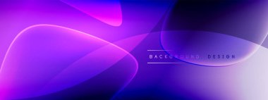 Vektör soyut arkaplan - sıvı kabarcıklar, gölgeler ve ışık efektleri ile sıvı gradyan şekiller. Metin için parlak tasarım şablonu