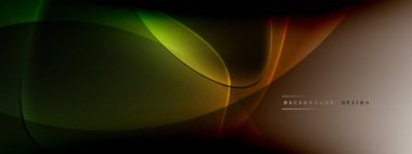 Vektör soyut arkaplan - sıvı kabarcıklar, gölgeler ve ışık efektleri ile sıvı gradyan şekiller. Metin için parlak tasarım şablonu