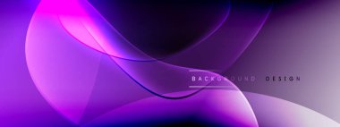 Vektör soyut arkaplan - sıvı kabarcıklar, gölgeler ve ışık efektleri ile sıvı gradyan şekiller. Metin için parlak tasarım şablonu