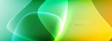 Vektör soyut arkaplan - sıvı kabarcıklar, gölgeler ve ışık efektleri ile sıvı gradyan şekiller. Metin için parlak tasarım şablonu