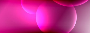 Vektör soyut arka plan sıvı baloncuk daireleri, gölgeler ve ışık efektleri ile sıvı gradyan. Metin için parlak tasarım şablonları