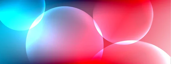 Vecteur abstrait fond liquide bulle cercles sur le gradient de fluide avec des ombres et des effets de lumière. Modèles de conception brillants pour le texte — Image vectorielle