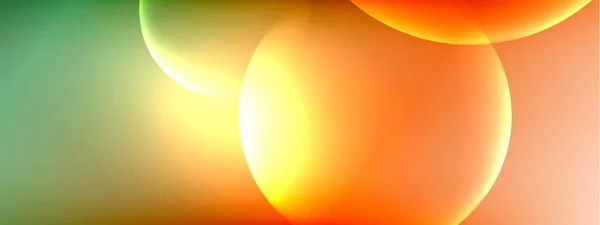 Vektor abstrakte Hintergrund Flüssigkeit Blasen Kreise auf Flüssigkeitsverlauf mit Schatten und Lichteffekten. Glänzende Design-Vorlagen für Text — Stockvektor