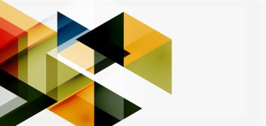Geometrik soyut arkaplan, mozaik üçgen ve altıgen şekiller. İş veya teknoloji sunumu, İnternet posteri veya web broşürü kapağı, duvar kağıdı için modaya uygun soyut düzen şablonu