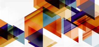 Geometrik soyut arkaplan, mozaik üçgen ve altıgen şekiller. İş veya teknoloji sunumu, İnternet posteri veya web broşürü kapağı, duvar kağıdı için modaya uygun soyut düzen şablonu