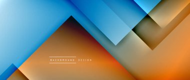 Kare şekiller bileşimi, akışkan geometrik soyut arkaplan. 3B gölge efektleri, modern tasarım şablonu