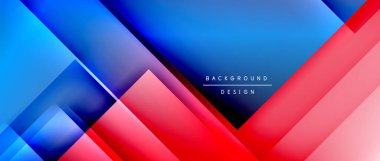 Kare şekiller bileşimi, akışkan geometrik soyut arkaplan. 3B gölge efektleri, modern tasarım şablonu