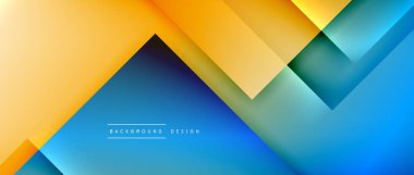 Kare şekiller bileşimi, akışkan geometrik soyut arkaplan. 3B gölge efektleri, modern tasarım şablonu