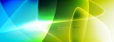 Vektör soyut arkaplan - sıvı kabarcıklar, gölgeler ve ışık efektleri ile sıvı gradyan şekiller. Metin için parlak tasarım şablonu