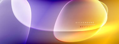 Vektör soyut arkaplan - sıvı kabarcıklar, gölgeler ve ışık efektleri ile sıvı gradyan şekiller. Metin için parlak tasarım şablonu