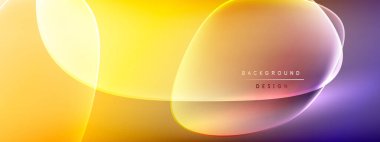 Vektör soyut arkaplan - sıvı kabarcıklar, gölgeler ve ışık efektleri ile sıvı gradyan şekiller. Metin için parlak tasarım şablonu