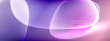Vektör soyut arkaplan - sıvı kabarcıklar, gölgeler ve ışık efektleri ile sıvı gradyan şekiller. Metin için parlak tasarım şablonu