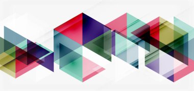 Geometrik soyut arkaplan, mozaik üçgen ve altıgen şekiller. İş veya teknoloji sunumu, İnternet posteri veya web broşürü kapağı, duvar kağıdı için modaya uygun soyut düzen şablonu