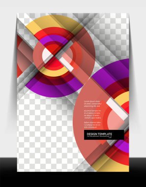 Çember tasarımı a4 el ilanı baskı şablonu, yıllık rapor tasarımı