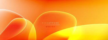 Vektör soyut arkaplan - sıvı kabarcıklar, gölgeler ve ışık efektleri ile sıvı gradyan şekiller. Metin için parlak tasarım şablonu