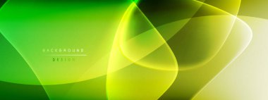 Vektör soyut arkaplan - sıvı kabarcıklar, gölgeler ve ışık efektleri ile sıvı gradyan şekiller. Metin için parlak tasarım şablonu