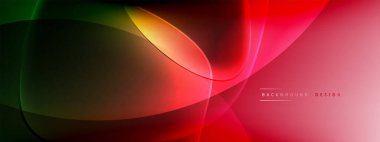 Vektör soyut arkaplan - sıvı kabarcıklar, gölgeler ve ışık efektleri ile sıvı gradyan şekiller. Metin için parlak tasarım şablonu