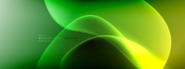 Vektör soyut arkaplan - sıvı kabarcıklar, gölgeler ve ışık efektleri ile sıvı gradyan şekiller. Metin için parlak tasarım şablonu