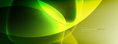 Vektör soyut arkaplan - sıvı kabarcıklar, gölgeler ve ışık efektleri ile sıvı gradyan şekiller. Metin için parlak tasarım şablonu