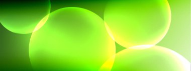 Vektör soyut arka plan sıvı baloncuk daireleri, gölgeler ve ışık efektleri ile sıvı gradyan. Metin için parlak tasarım şablonları