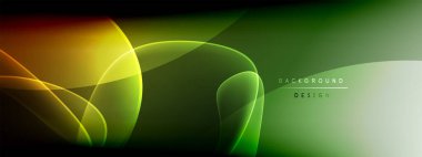 Vektör soyut arkaplan - sıvı kabarcıklar, gölgeler ve ışık efektleri ile sıvı gradyan şekiller. Metin için parlak tasarım şablonu