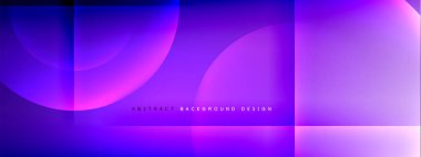 Vektör soyut arkaplan - gölgeler ve ışık efektleri ile sıvı gradyanı üzerinde daire ve çapraz çapraz. Metin için tekno ya da ticari parlak tasarım şablonları