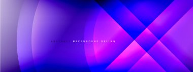 Vektör soyut arkaplan - gölgeler ve ışık efektleri ile sıvı gradyanı üzerinde daire ve çapraz çapraz. Metin için tekno ya da ticari parlak tasarım şablonları