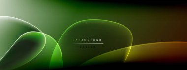 Vektör soyut arkaplan - sıvı kabarcıklar, gölgeler ve ışık efektleri ile sıvı gradyan şekiller. Metin için parlak tasarım şablonu