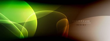 Vektör soyut arkaplan - sıvı kabarcıklar, gölgeler ve ışık efektleri ile sıvı gradyan şekiller. Metin için parlak tasarım şablonu