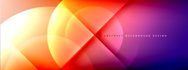 Vektör soyut arkaplan - gölgeler ve ışık efektleri ile sıvı gradyanı üzerinde daire ve çapraz çapraz. Metin için tekno ya da ticari parlak tasarım şablonları