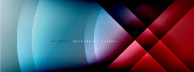 Vektör soyut arkaplan - gölgeler ve ışık efektleri ile sıvı gradyanı üzerinde daire ve çapraz çapraz. Metin için tekno ya da ticari parlak tasarım şablonları