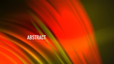 Akışkan dalga çizgileri arka plan. İş veya teknoloji sunumu, İnternet posteri veya web broşürü kapağı, duvar kağıdı için modaya uygun soyut düzen şablonu