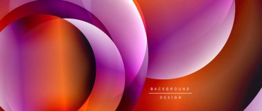 Sıvı gradyanlarla modern geometrik arkaplanı çember içine al