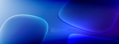 Vektör soyut arkaplan - sıvı kabarcıklar, gölgeler ve ışık efektleri ile sıvı gradyan şekiller. Metin için parlak tasarım şablonu