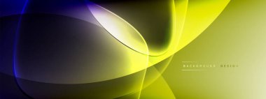 Vektör soyut arkaplan - sıvı kabarcıklar, gölgeler ve ışık efektleri ile sıvı gradyan şekiller. Metin için parlak tasarım şablonu